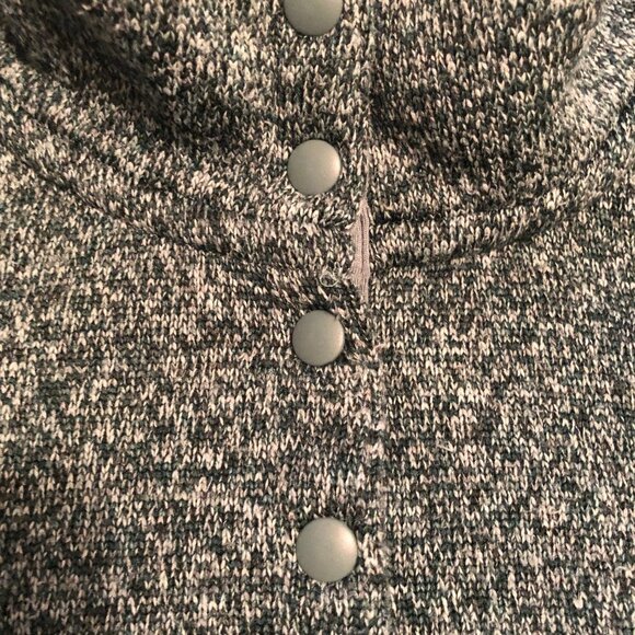 Eddie Bauer Jacket Women XL Sea Green Knit Snap Fleece Pullover Long Sleeve - Picture 3 of 8